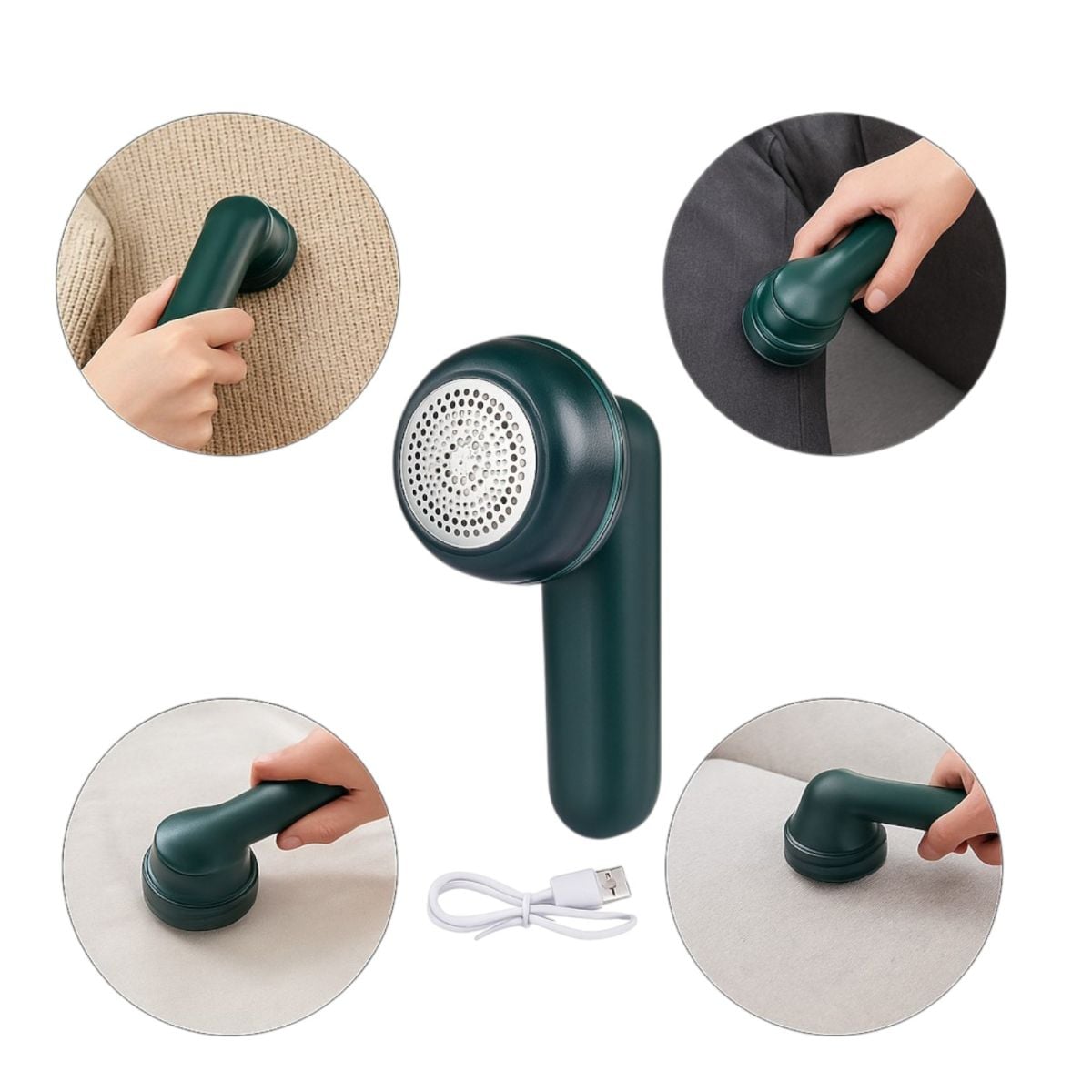 Aparat Electric Portabil pentru Îndepărtarea Scamelor și Recondiționare Haine, Lame Inox 13x8cm