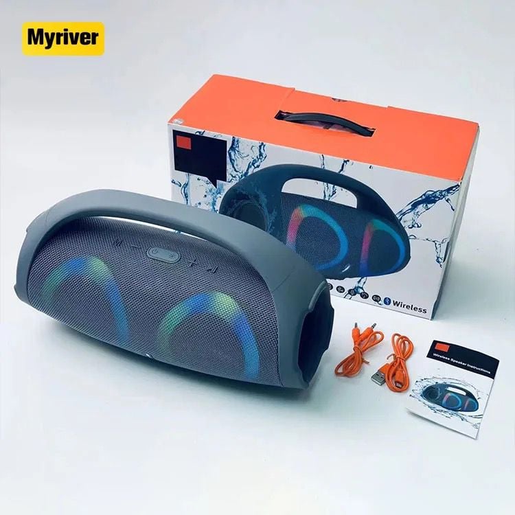 Boxă Audio Portabilă Wireless Boombox 2 Bass Puternic, Bluetooth 5.0 și Acumulator Mare