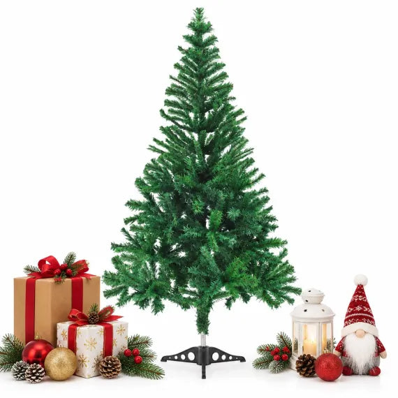 Brad Artificial de Crăciun 150 cm cu Suport Inclus, Verde Natural Bogat