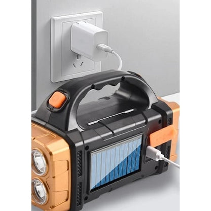 Felinar Portabil Camping cu LED COB Puternic, Busolă Integrată și Mâner Reglabil