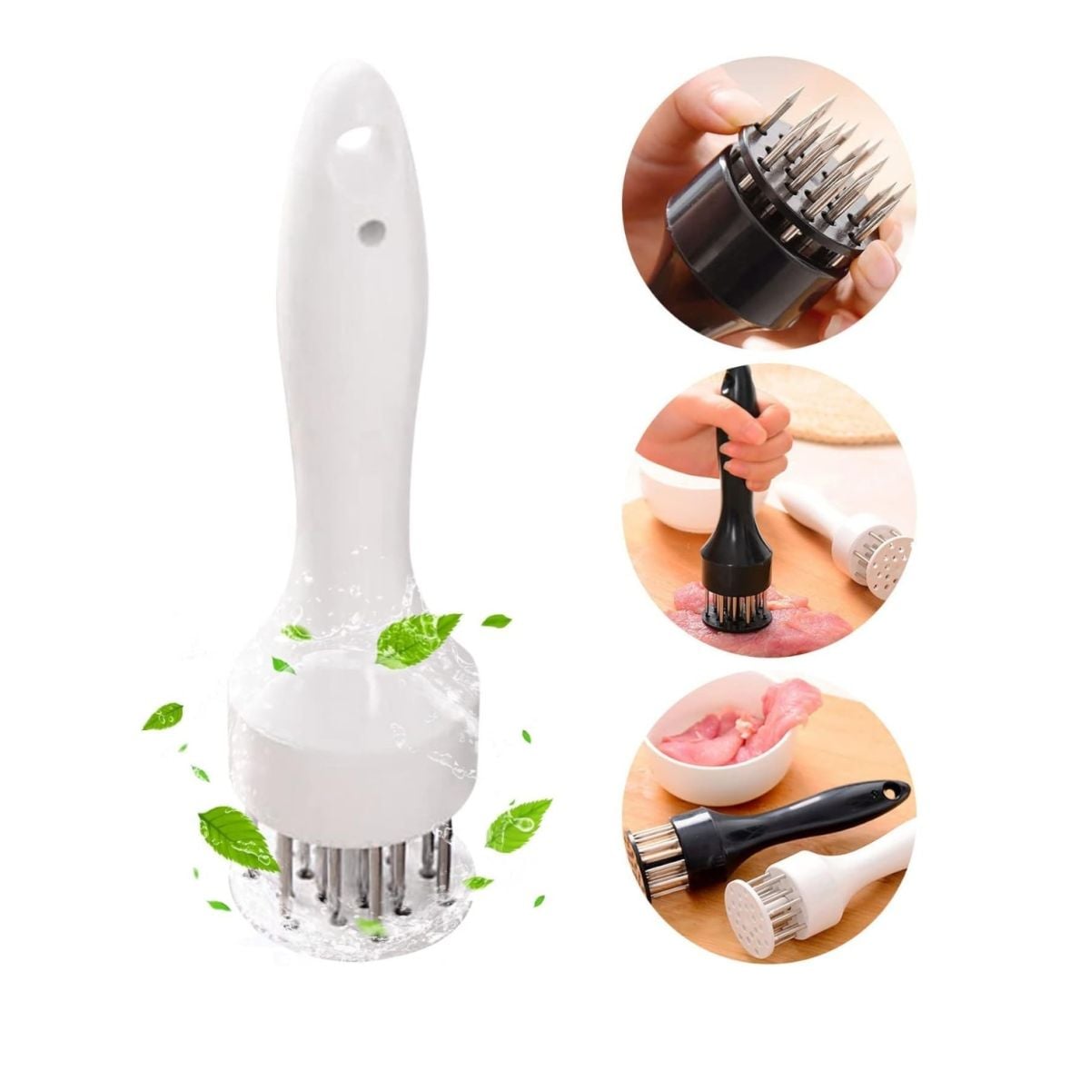 Frăgezitor Profesional pentru Carne 19x5cm cu 24 Ace din Inox și Mâner Ergonomic