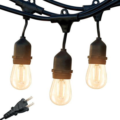Ghirlandă Luminoasă LED 5m cu 10 Becuri Vintage, Lumină Caldă, Interconectabilă Exterior IP44