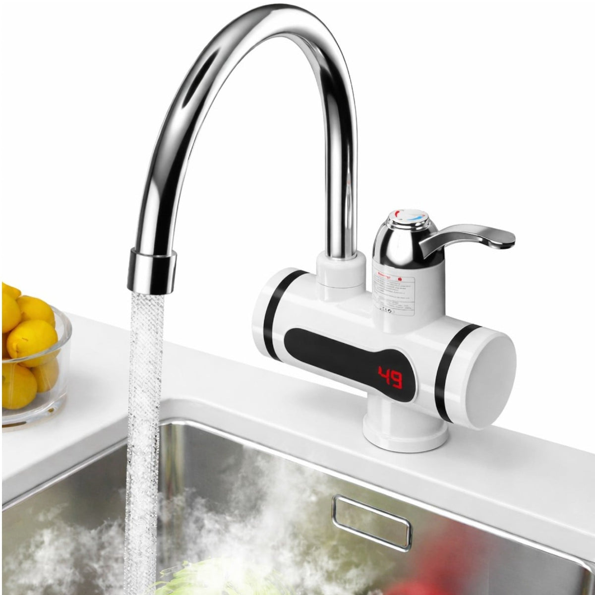 Robinet Electric Instant 3500W cu Afișaj Digital LCD și Încălzire Ultra-Rapidă a Apei în 3 Secunde