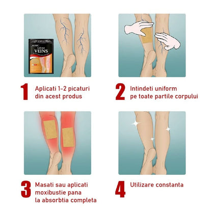 Set Plasturi Tratament Varice și Picioare Grele cu Extracte Naturale din Plante