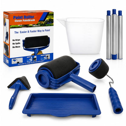 Trafalet Profesional cu Rezervor pentru Vopsit Fără Picături, Set 5 Piese cu Braț Extensibil